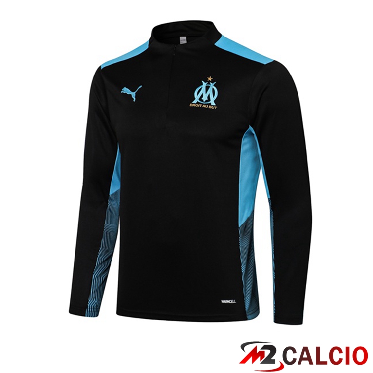 Felpa Allenamento Marsiglia OM Nero Blu 2021/2022