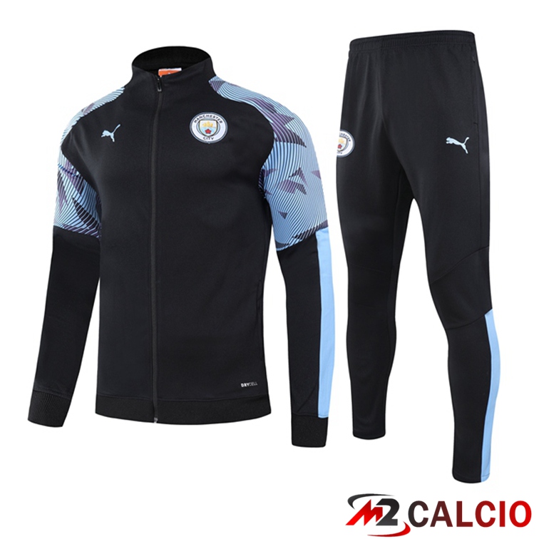 Insieme Tuta Calcio - Giacca Manchester City Nero 2021/2022