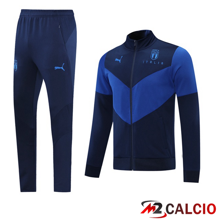 Insieme Tuta Calcio - Giacca Italia Blu 2021/2022