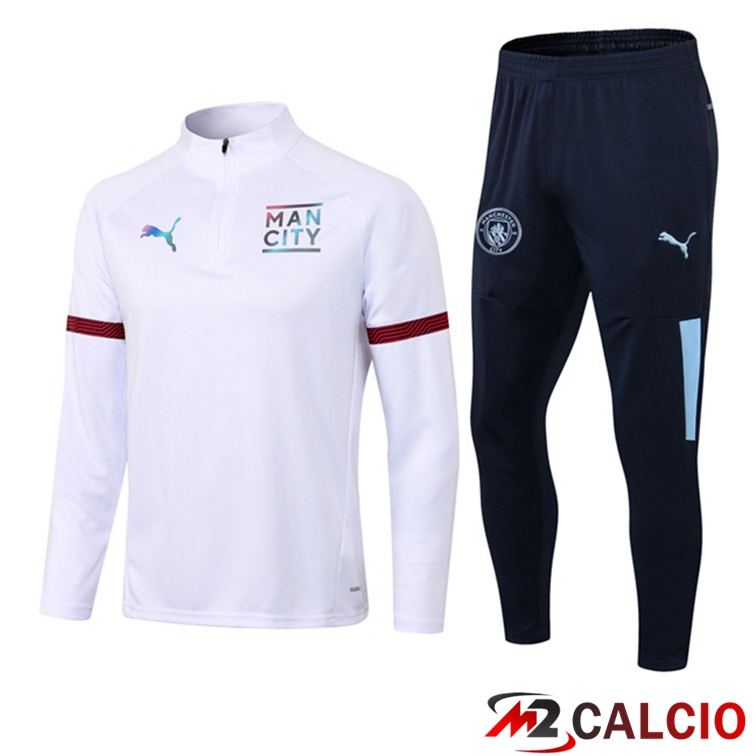 Insieme Tuta Calcio Manchester City Bianco 2021/2022