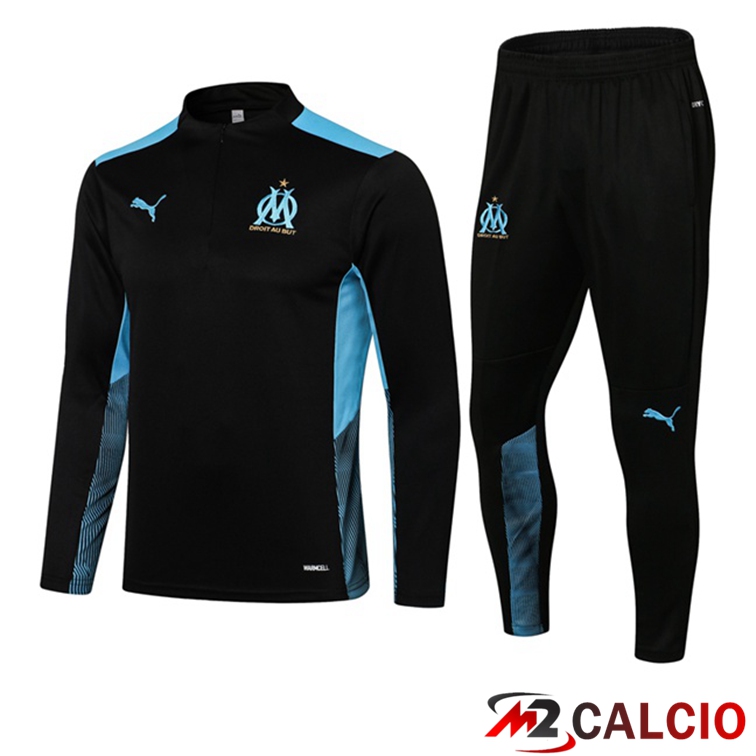 Insieme Tuta Calcio Marsiglia OM Nero Blu 2021/2022