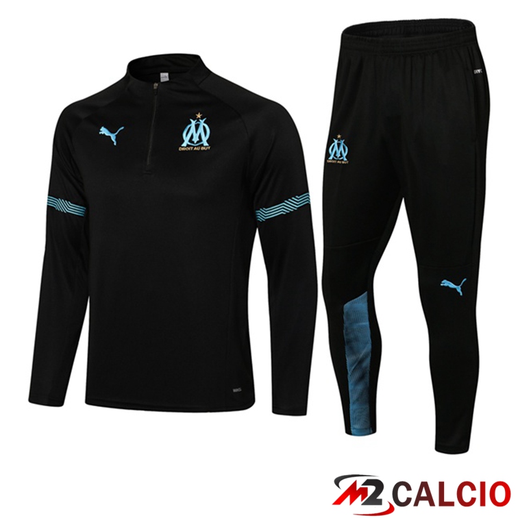 Insieme Tuta Calcio Marsiglia OM Nero 2021/2022