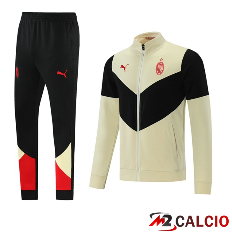 Insieme Tuta Calcio - Giacca AC Milan Giallo Nero 2021/2022