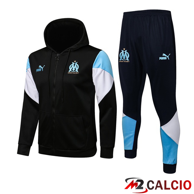 Giacca Con Cappuccio Tuta Marsiglia OM Nero 2021/2022