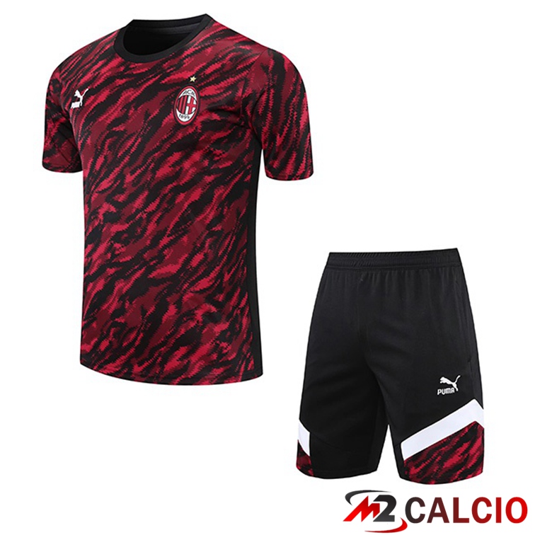 Maglia Allenamento AC Milan + Pantaloncini Rosso Nero 2021/2022