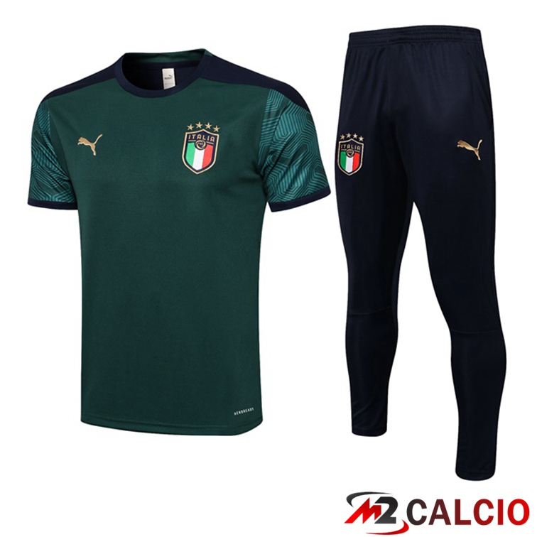 Maglia Allenamento Italia + Pantaloni Verde 2021/2022