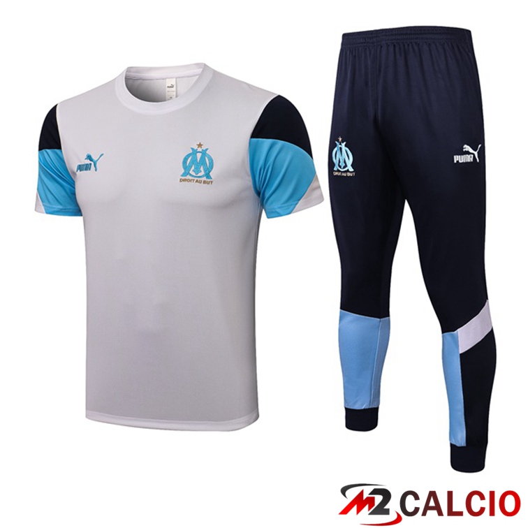 Maglia Allenamento Marsiglia OM + Pantaloni Bianco 2021/2022