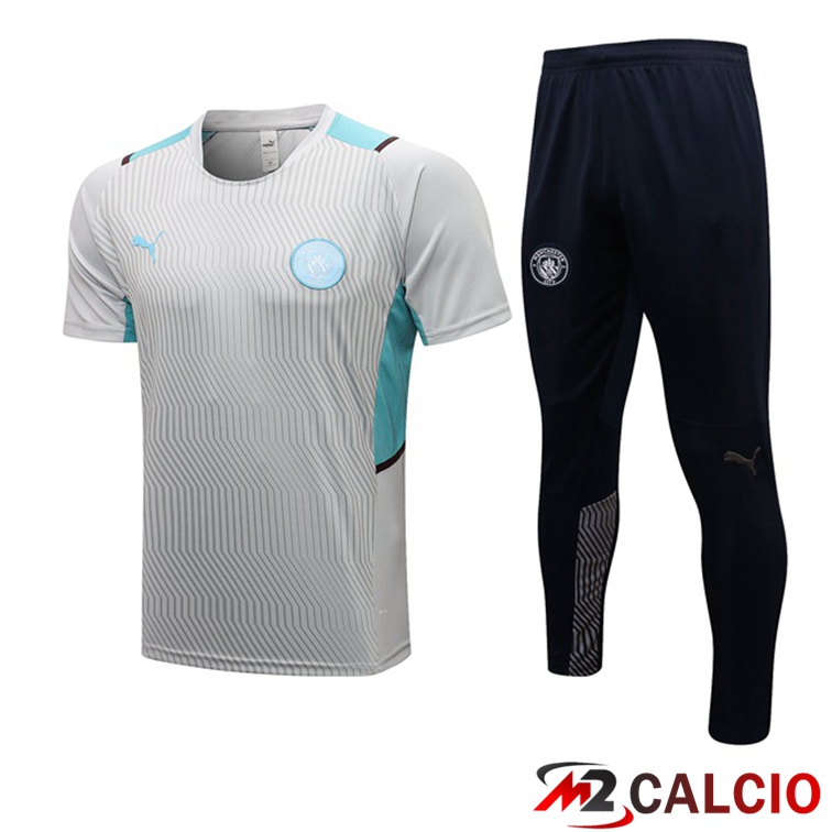 Maglia Allenamento Manchester City + Pantaloni Grigio 2021/2022