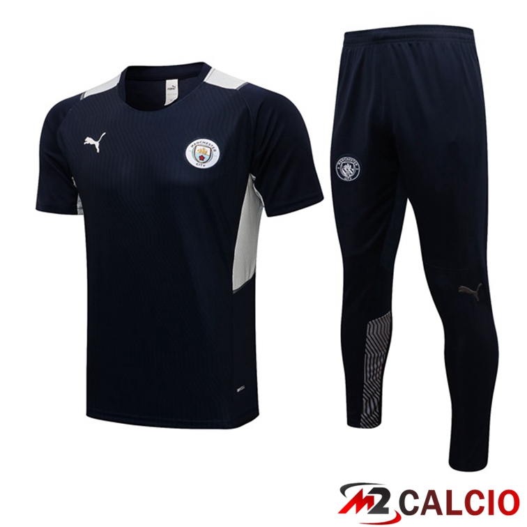 Maglia Allenamento Manchester City + Pantaloni Blu Reale 2021/2022