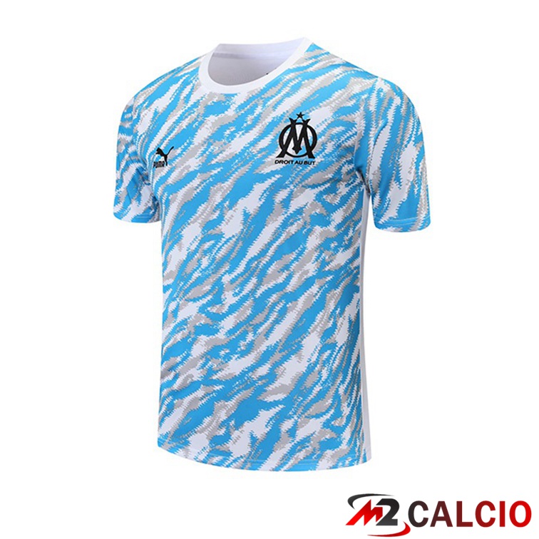 Maglia Allenamento Marsiglia OM Blu Bianco 2021/2022