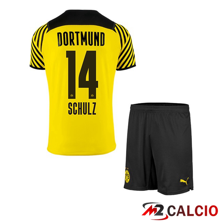 Maglia Dortmund (Schulz 14) Bambino Prima Giallo 2021/22