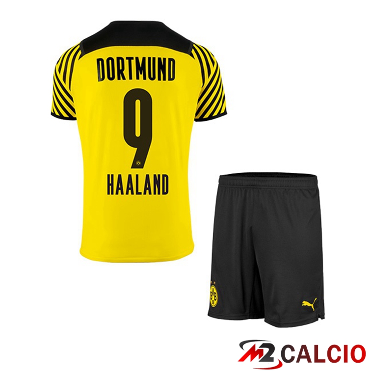 Maglia Dortmund (Haaland 9) Bambino Prima Giallo 2021/22