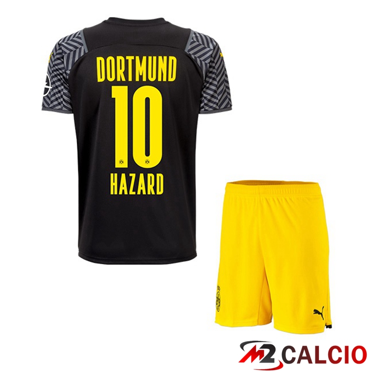 Maglia Dortmund (Hazard 10) Bambino Seconda Nero 2021/22