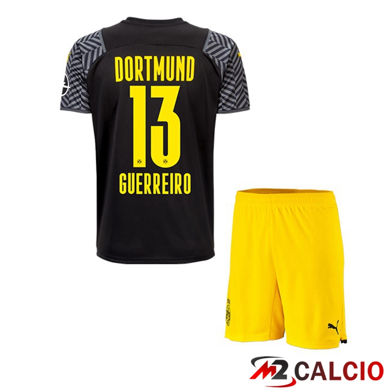 Maglia Dortmund (Guerreiro 13) Bambino Seconda Nero 2021/22