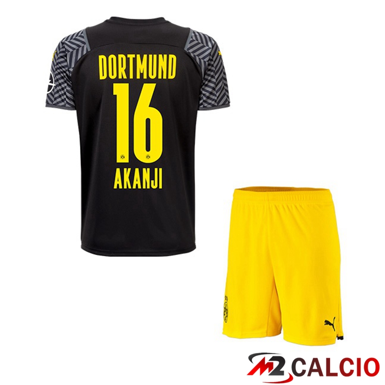 Maglia Dortmund (Akanji 16) Bambino Seconda Nero 2021/22