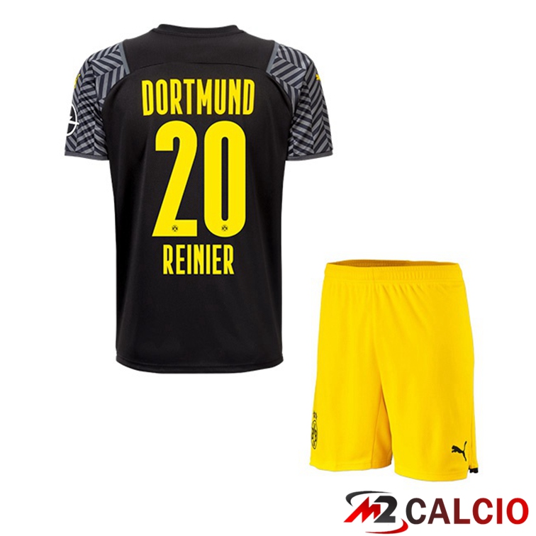 Maglia Dortmund (Reinier 20) Bambino Seconda Nero 2021/22
