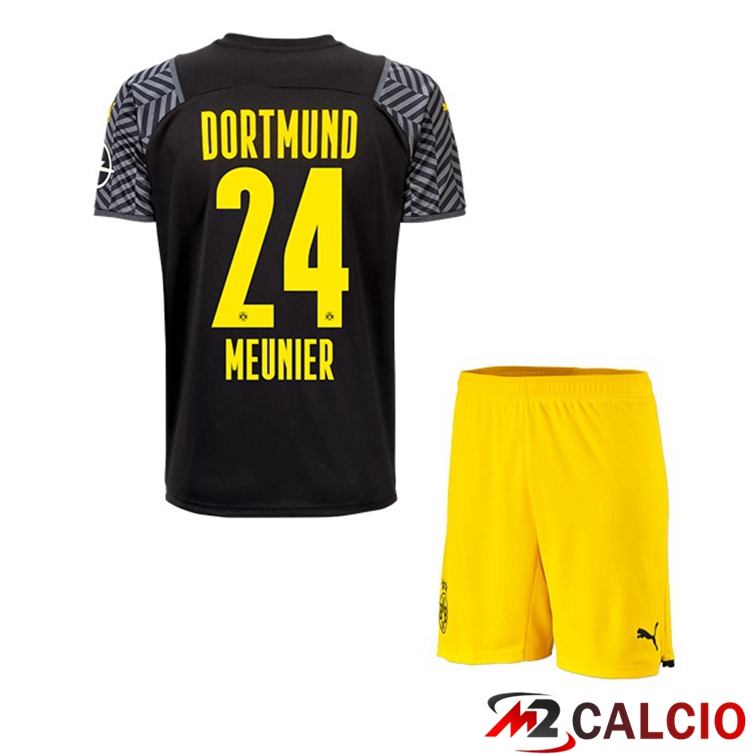 Maglia Dortmund (Meunier 24) Bambino Seconda Nero 2021/22