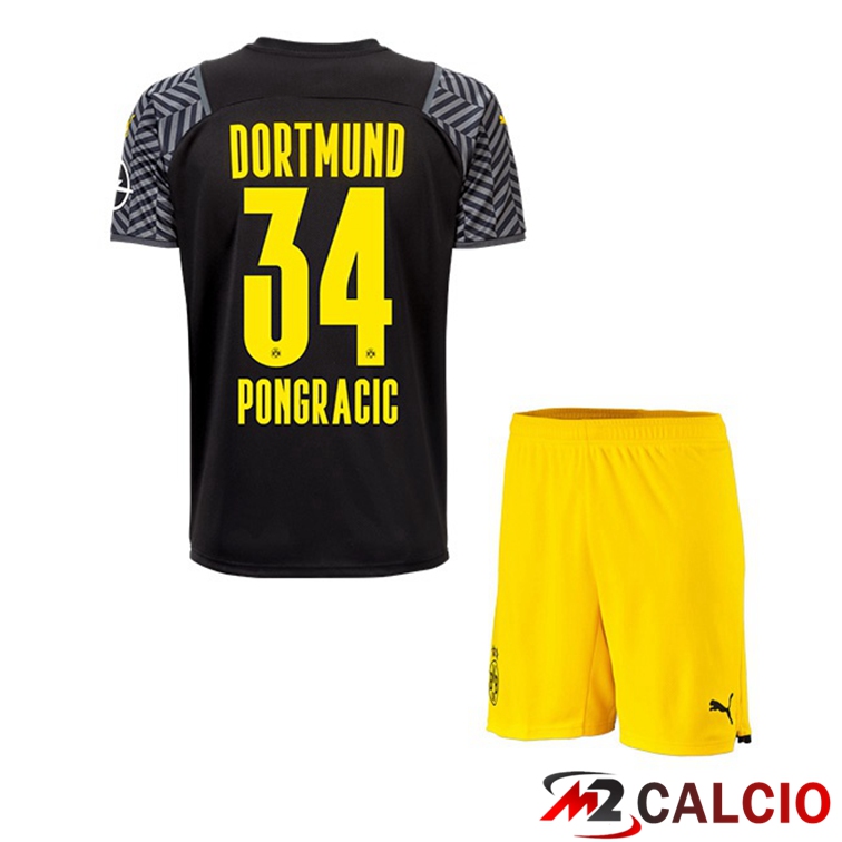 Maglia Dortmund (Pongracic 34) Bambino Seconda Nero 2021/22