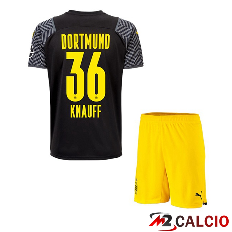 Maglia Dortmund (Knauff 36) Bambino Seconda Nero 2021/22