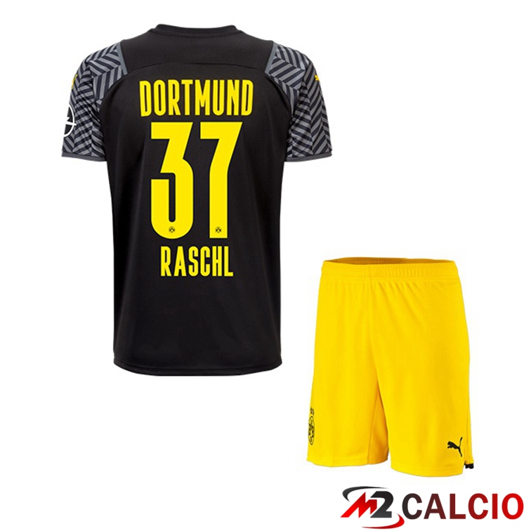 Maglia Dortmund (Raschl 37) Bambino Seconda Nero 2021/22
