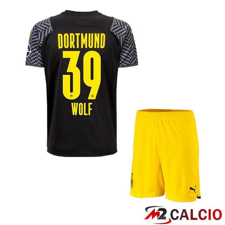 Maglia Dortmund (Wolf 39) Bambino Seconda Nero 2021/22
