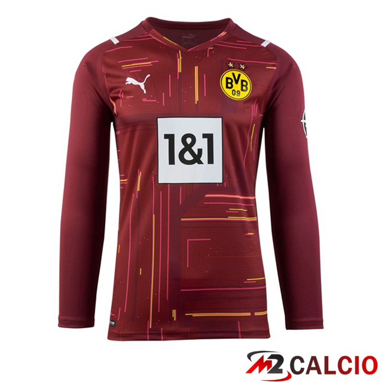 Maglia Dortmund Manica Lunga Portiere Rosso 2021/22