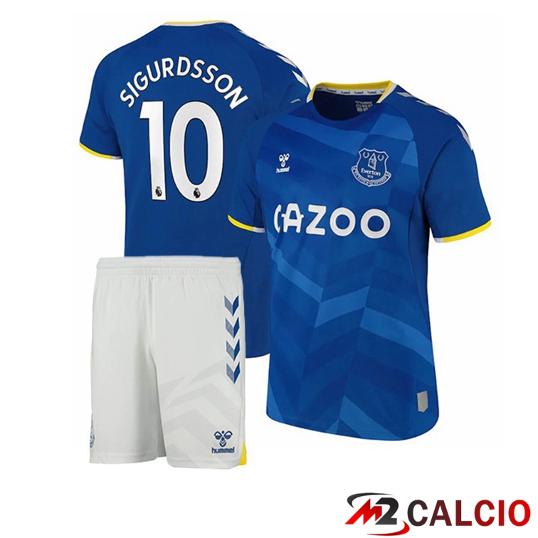 Maglia FC Everton (Sigurdsson 10) Bambino Prima Blu 2021/22