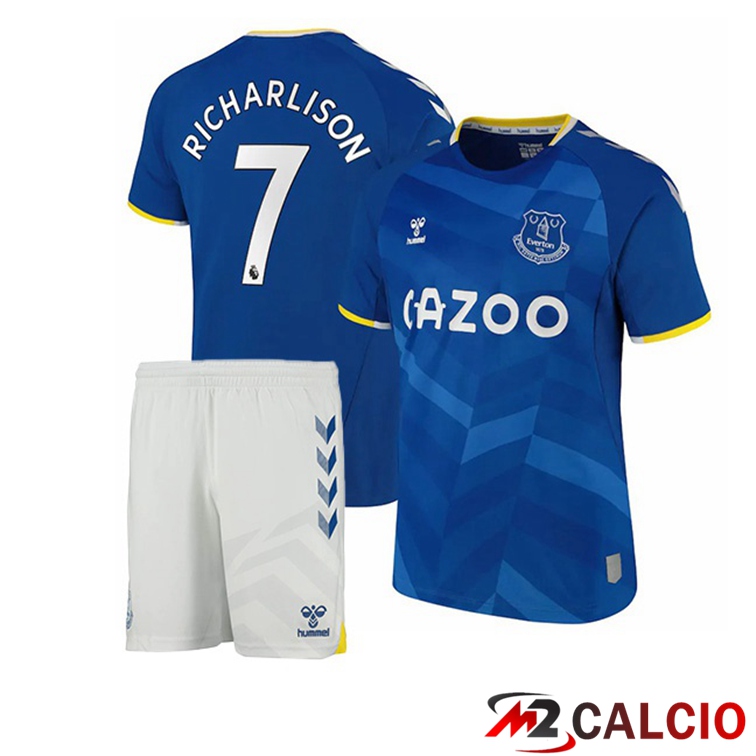 Maglia FC Everton (Richarlison 7) Bambino Prima Blu 2021/22