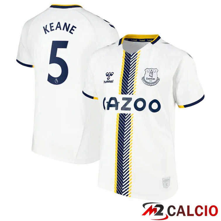 Maglia FC Everton (Keane 5) Terza Bianco 2021/22