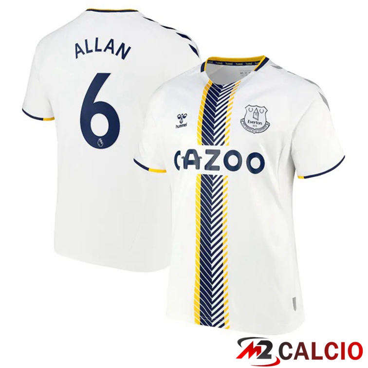 Maglia FC Everton (Allan 6) Terza Bianco 2021/22