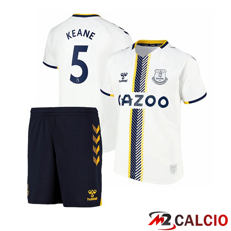 Maglia FC Everton (Keane 5) Bambino Terza Bianco 2021/22