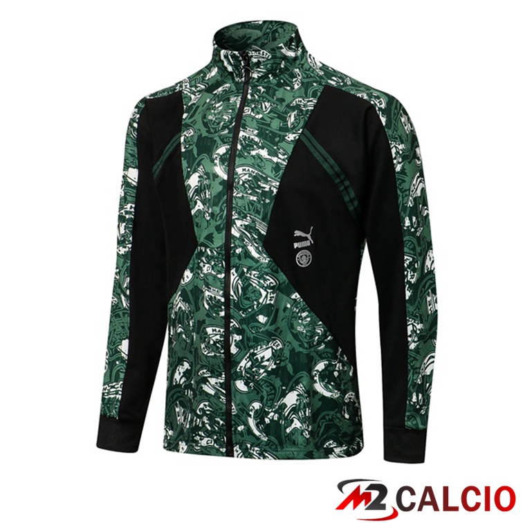 Giacca Calcio Manchester City Verde Nero 2021/2022
