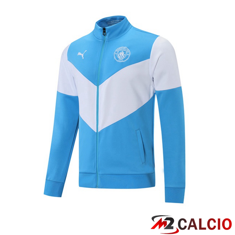Giacca Calcio Manchester City Blu Bianco 2021/2022