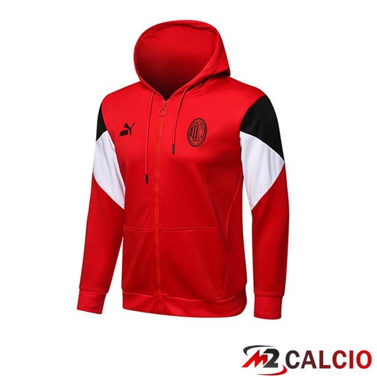 Giacca Con Cappuccio AC Milan Rosso 2021/2022
