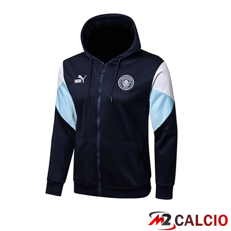 Giacca Con Cappuccio Manchester City Blu Reale 2021/2022