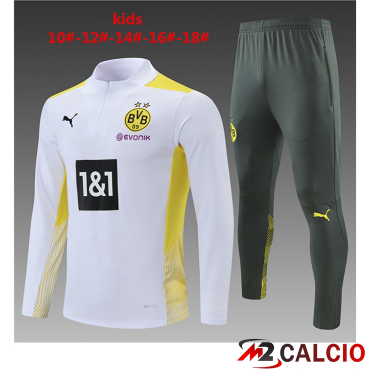 Tuta Calcio Bambino Dortmund Bianco 2021/2022