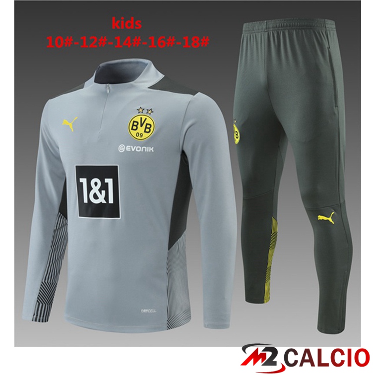 Tuta Calcio Bambino Dortmund Grigio 2021/2022