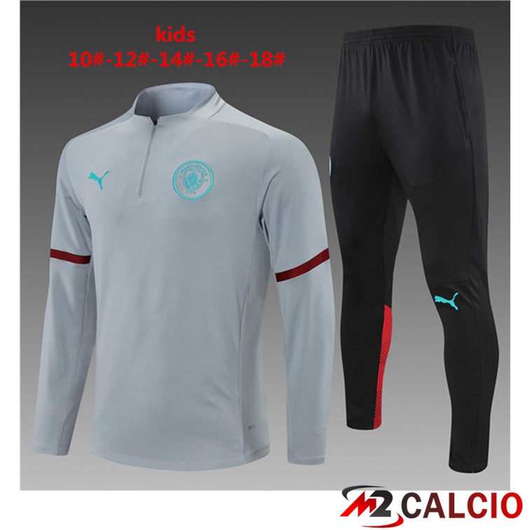 Tuta Calcio Bambino Manchester City Grigio 2021/2022