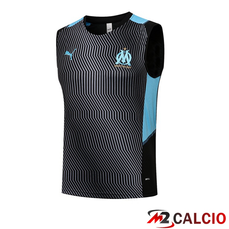 Canotta Calcio Marsiglia OM Nero Blu 2021/2022