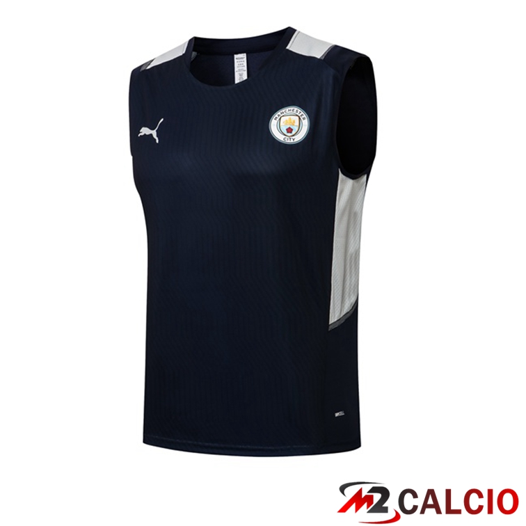 Canotta Calcio Manchester City Blu Reale 2021/2022