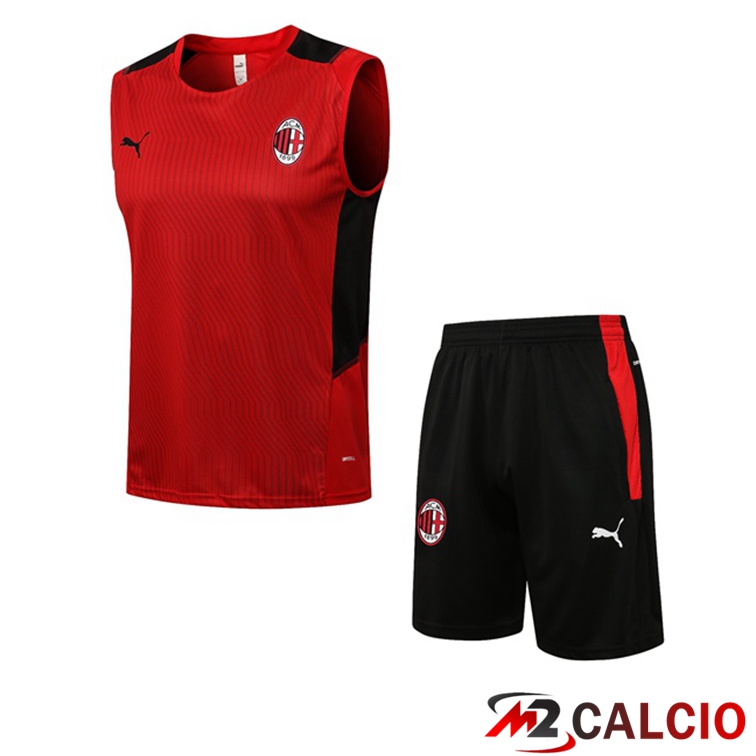 Canotta Calcio AC Milan + Pantaloncini Rosso 2021/2022