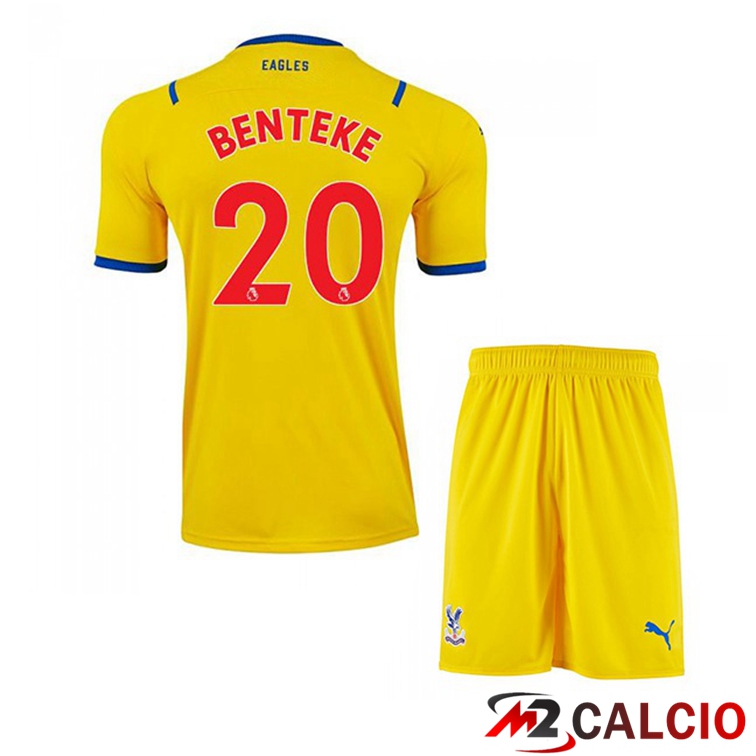Maglia Crystal Palace (BENTEKE 20) Bambino Seconda Giallo 2021/22