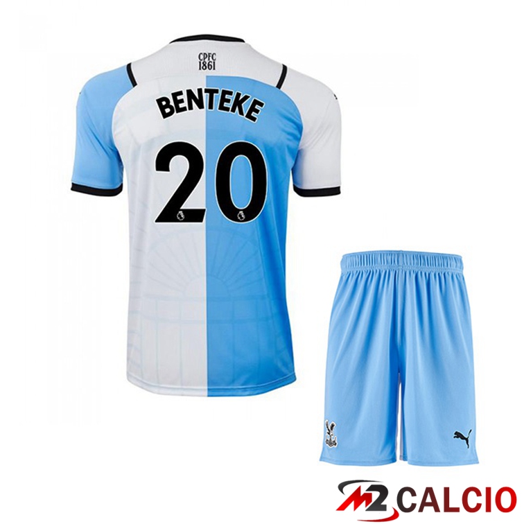 Maglia Crystal Palace (BENTEKE 20) Bambino Terza Bianco/Blu 2021/22