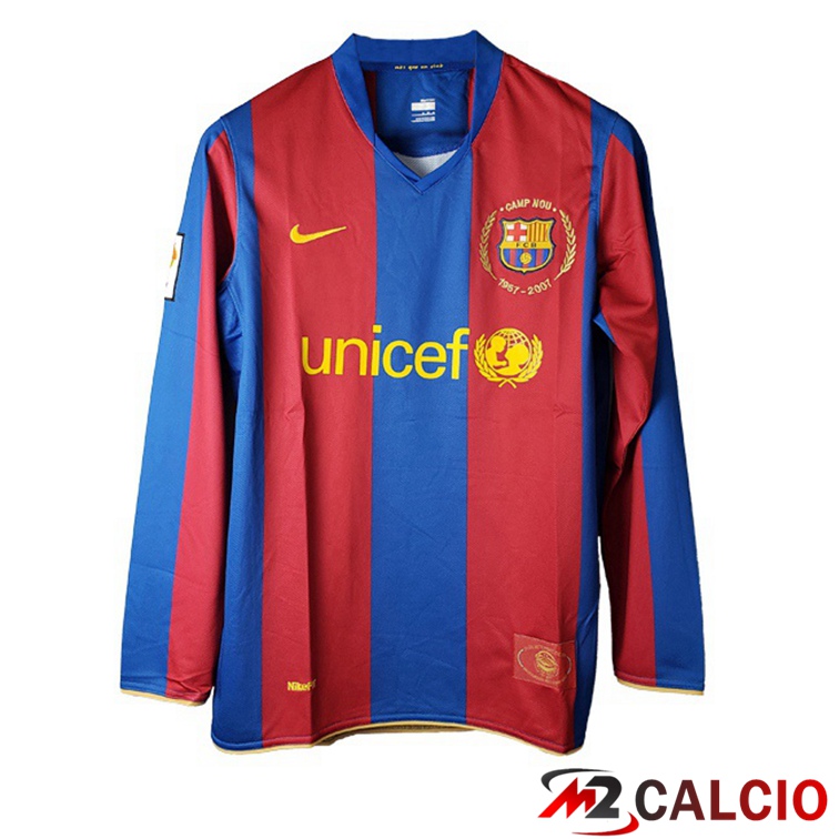 Maglie Calcio FC Barcellona Manica Lunga Retro Prima 2007-2008