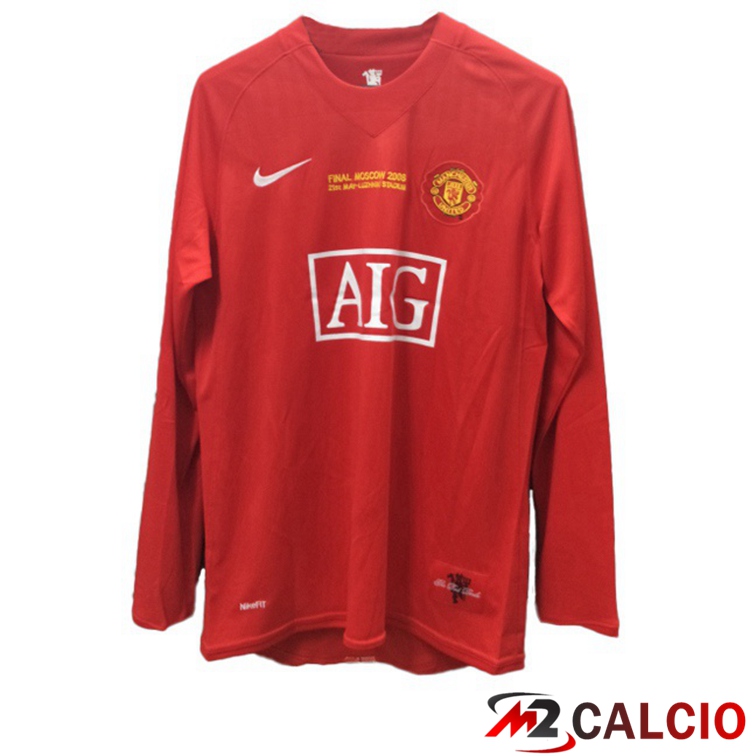 Maglie Calcio Manchester United Champion Manica Lunga Retro Prima 2007