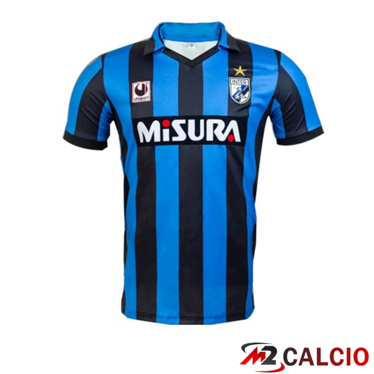 Maglie Calcio Inter Milan Retro Prima Blu Nero 1988-1990