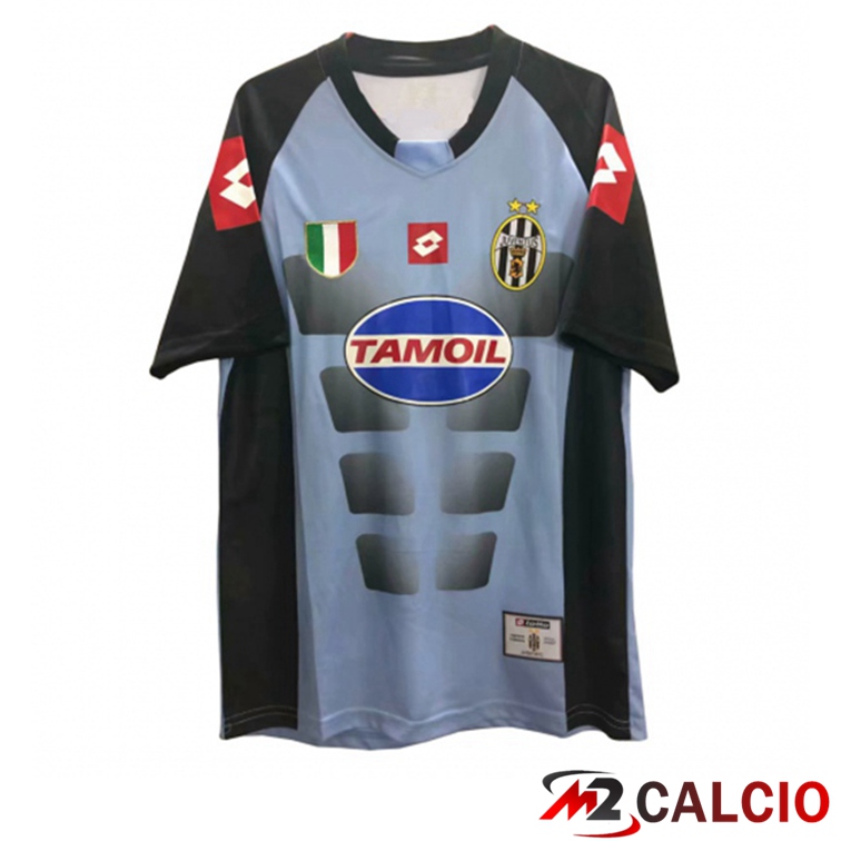 Maglie Calcio Juventus Portiere Retro Nero Blu 2002-2003
