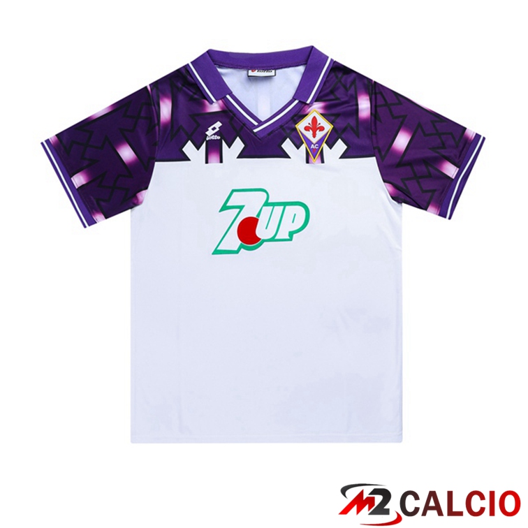 Maglie Calcio ACF Fiorentina Retro Seconda Viola Bianco 1992-1993