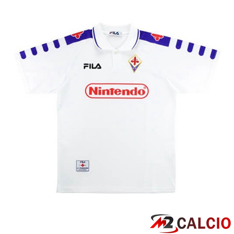 Maglie Calcio ACF Fiorentina Retro Seconda Bianco 1998-1999