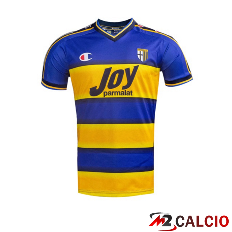 Maglie Calcio Parma Calcio 1913 Retro Prima Blu Giallo 2001-2002